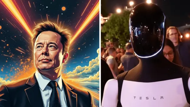 Elon Musk a robot Optimus